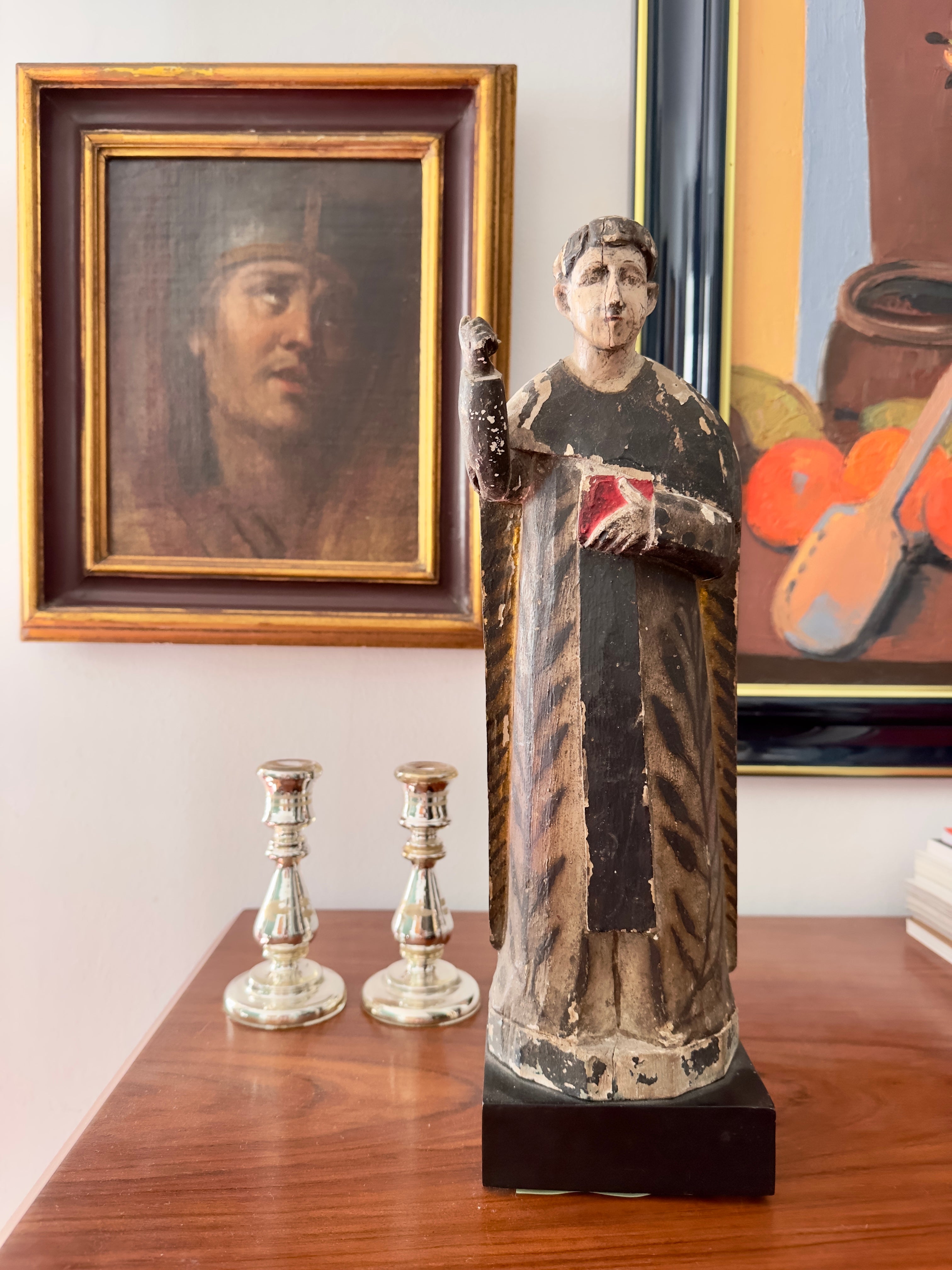 Santo / Escultura de Santo Dominicano do Século XIX