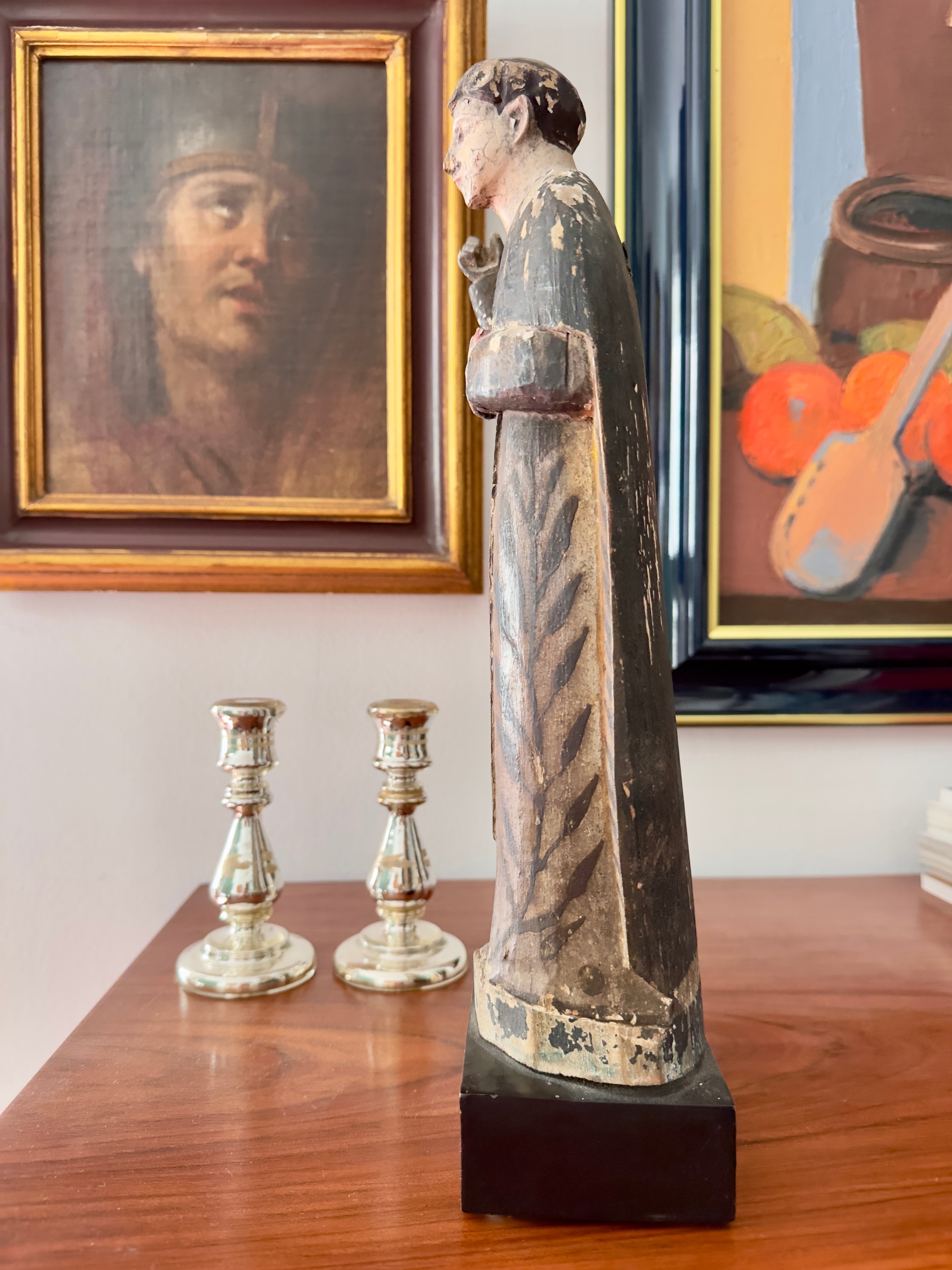 Santo / Escultura de Santo Dominicano do Século XIX