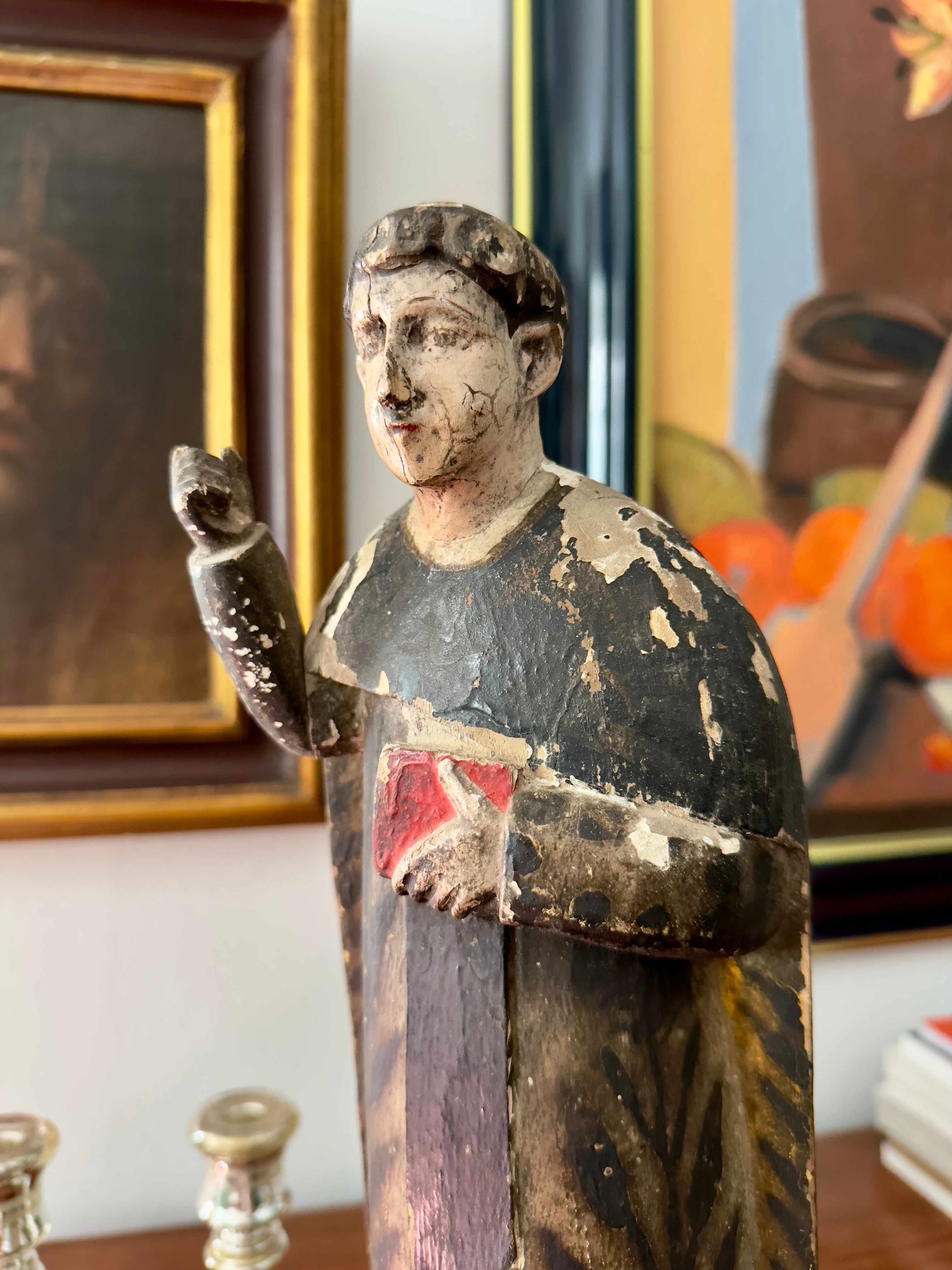Santo / Escultura de Santo Dominicano do Século XIX
