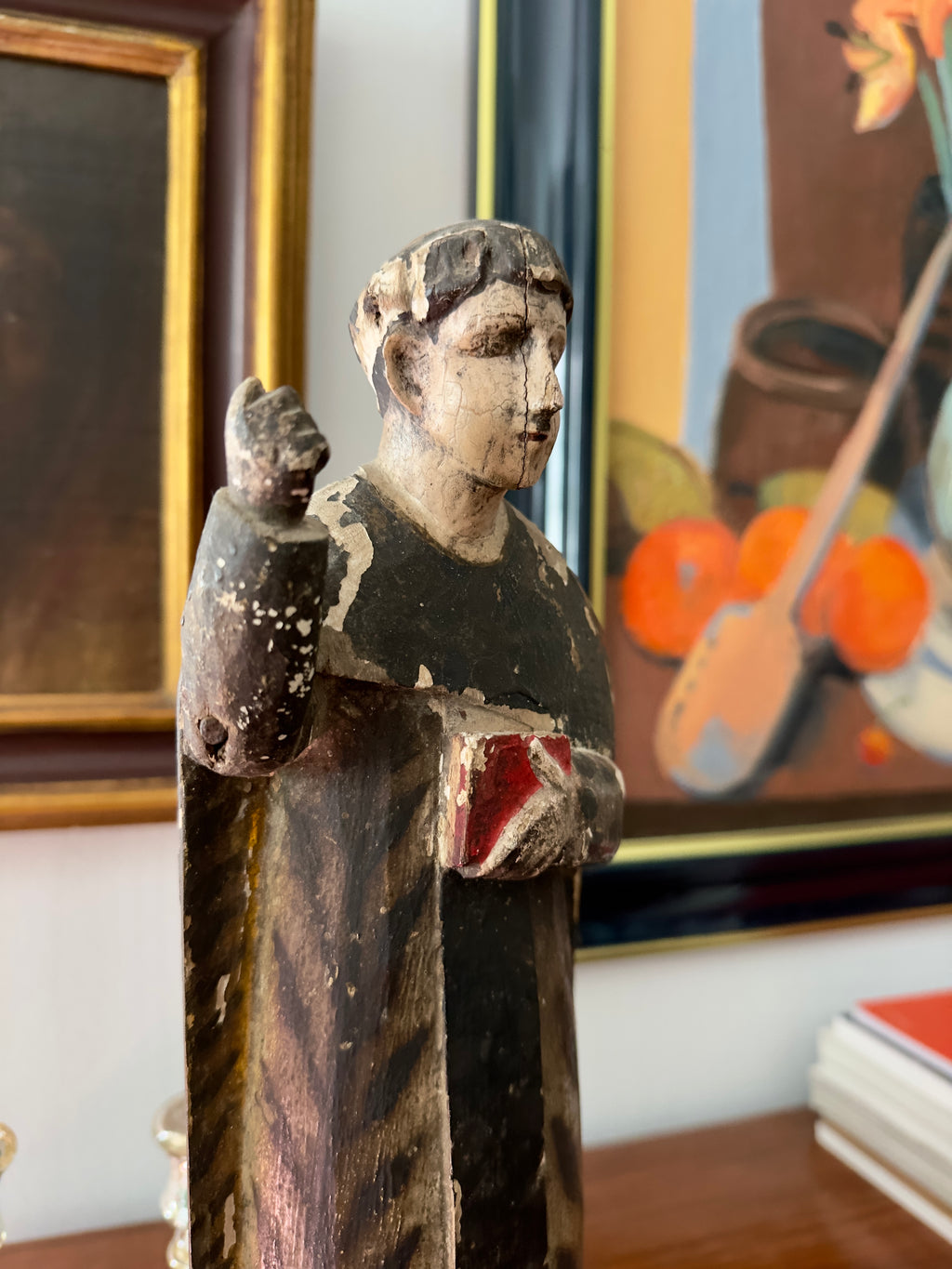 Santo / Escultura de Santo Dominicano do Século XIX