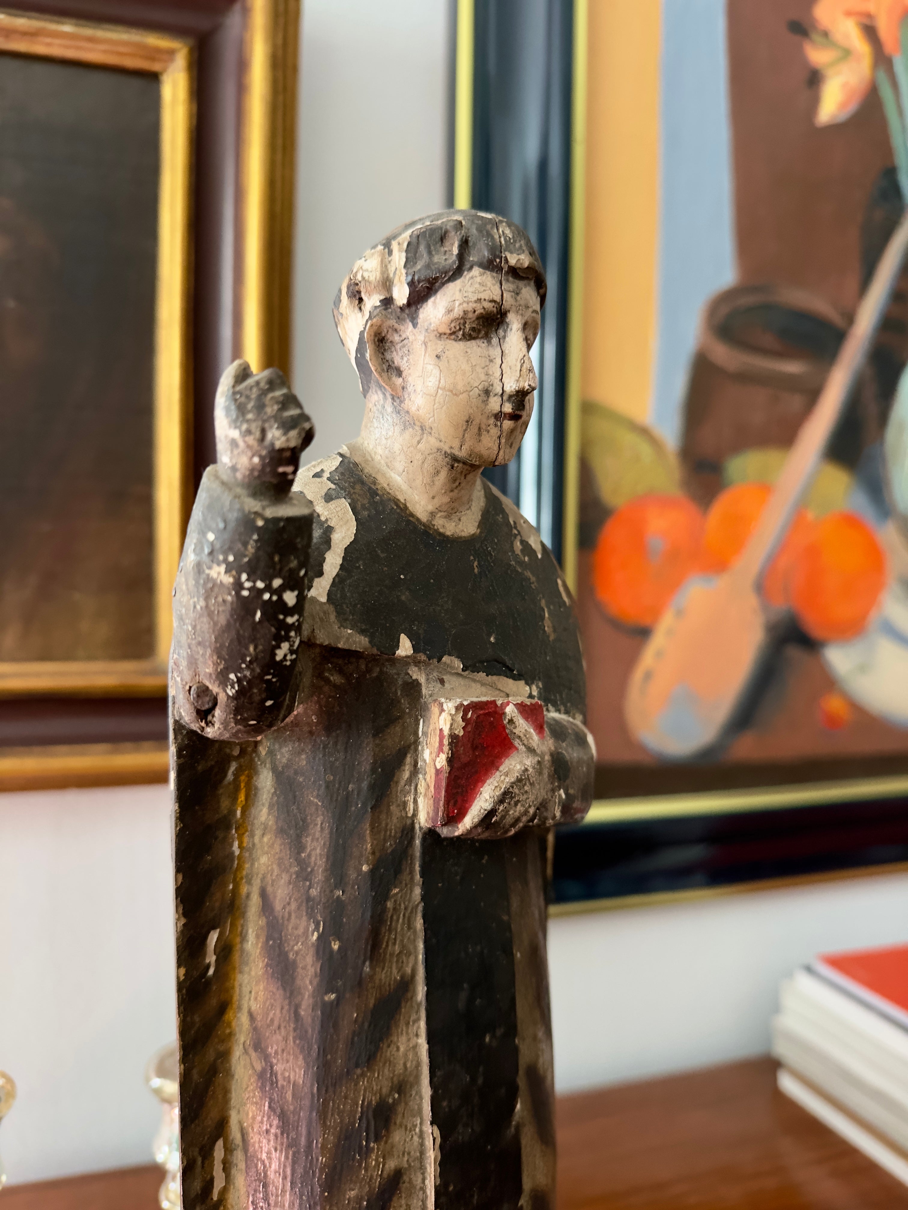 Santo / Escultura de Santo Dominicano do Século XIX