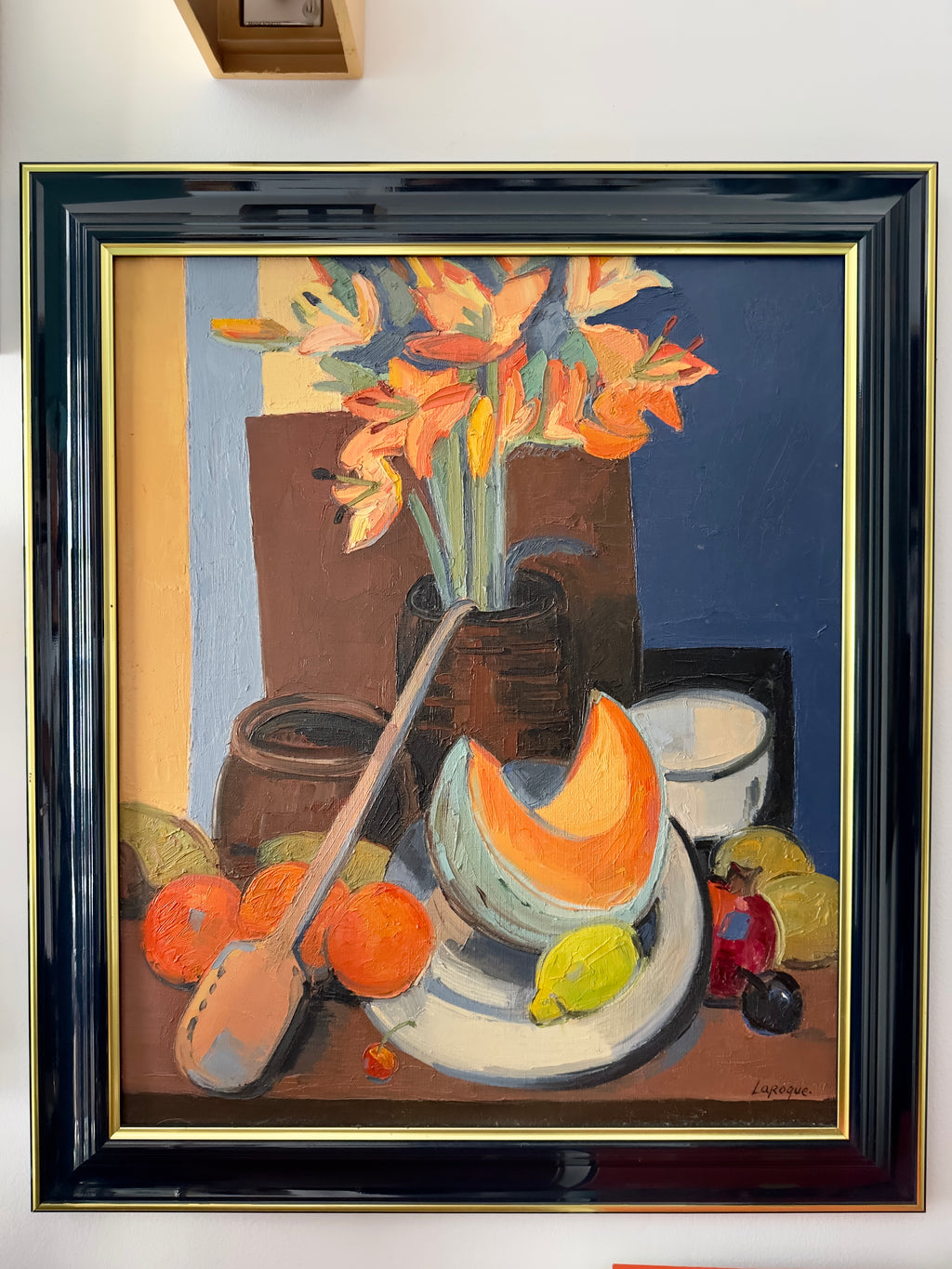Quadro / Pintura Flores e Frutos de A.-M. Laroque