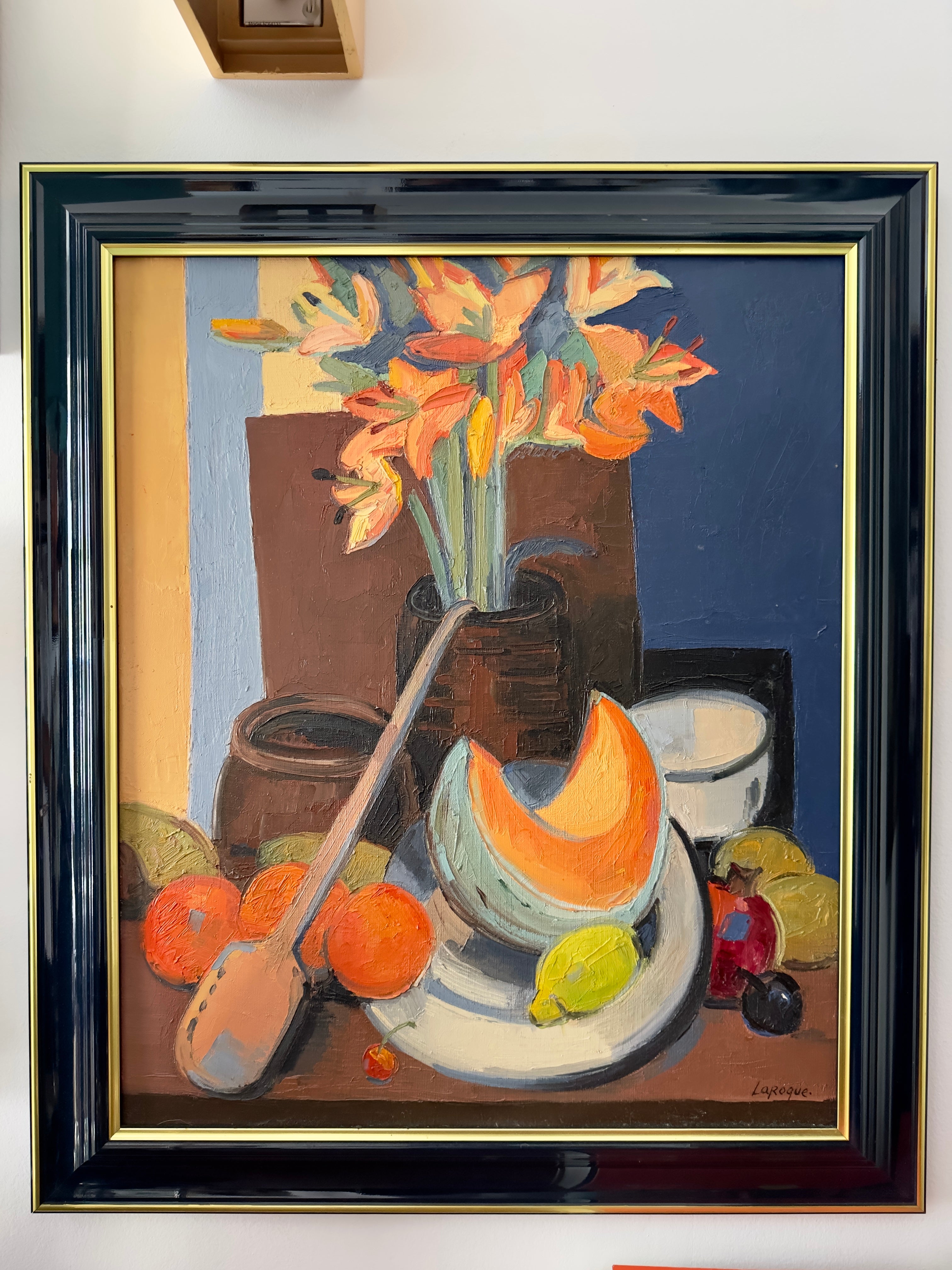 Quadro / Pintura Flores e Frutos de A.-M. Laroque
