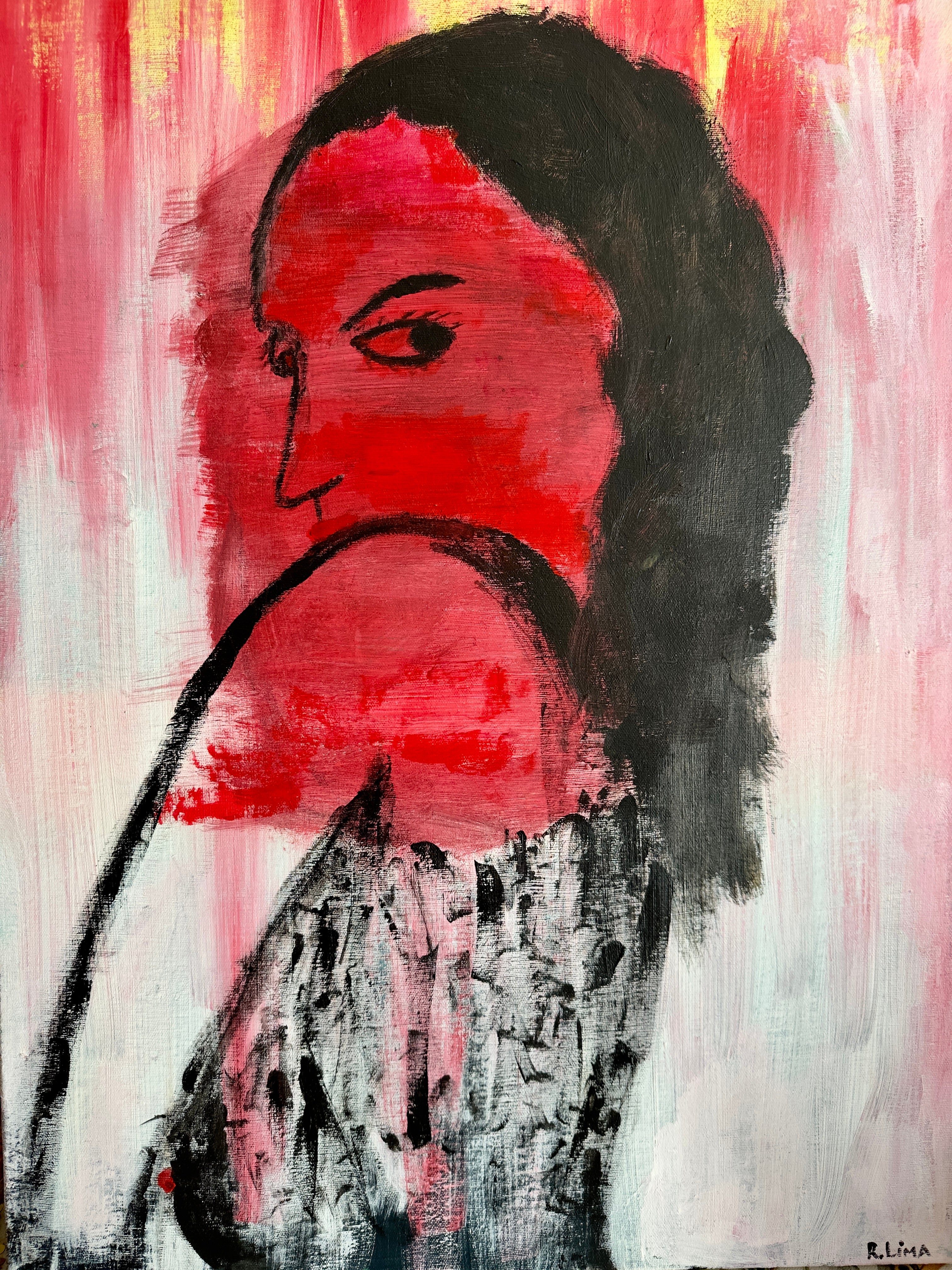 Quadro / Pintura Retrato feminino de Raphael Lima