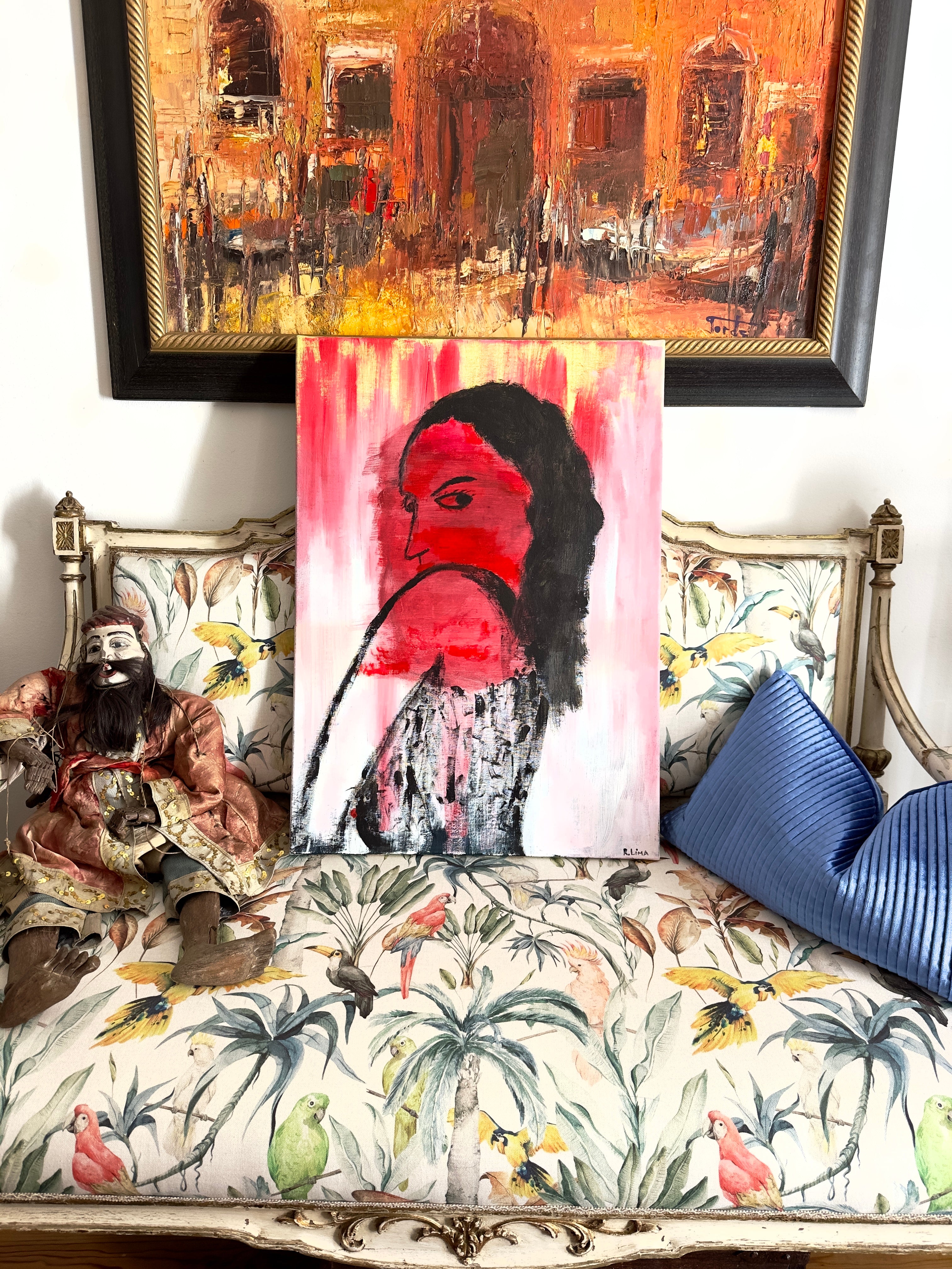 Quadro / Pintura Retrato feminino de Raphael Lima