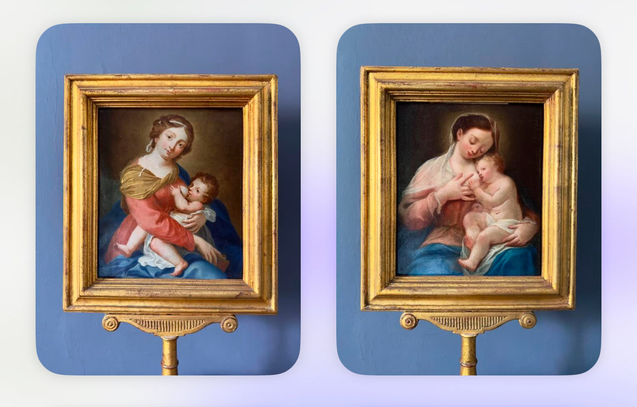 Quadros / Pinturas de Nossa Senhora do Leite do Século XVII
