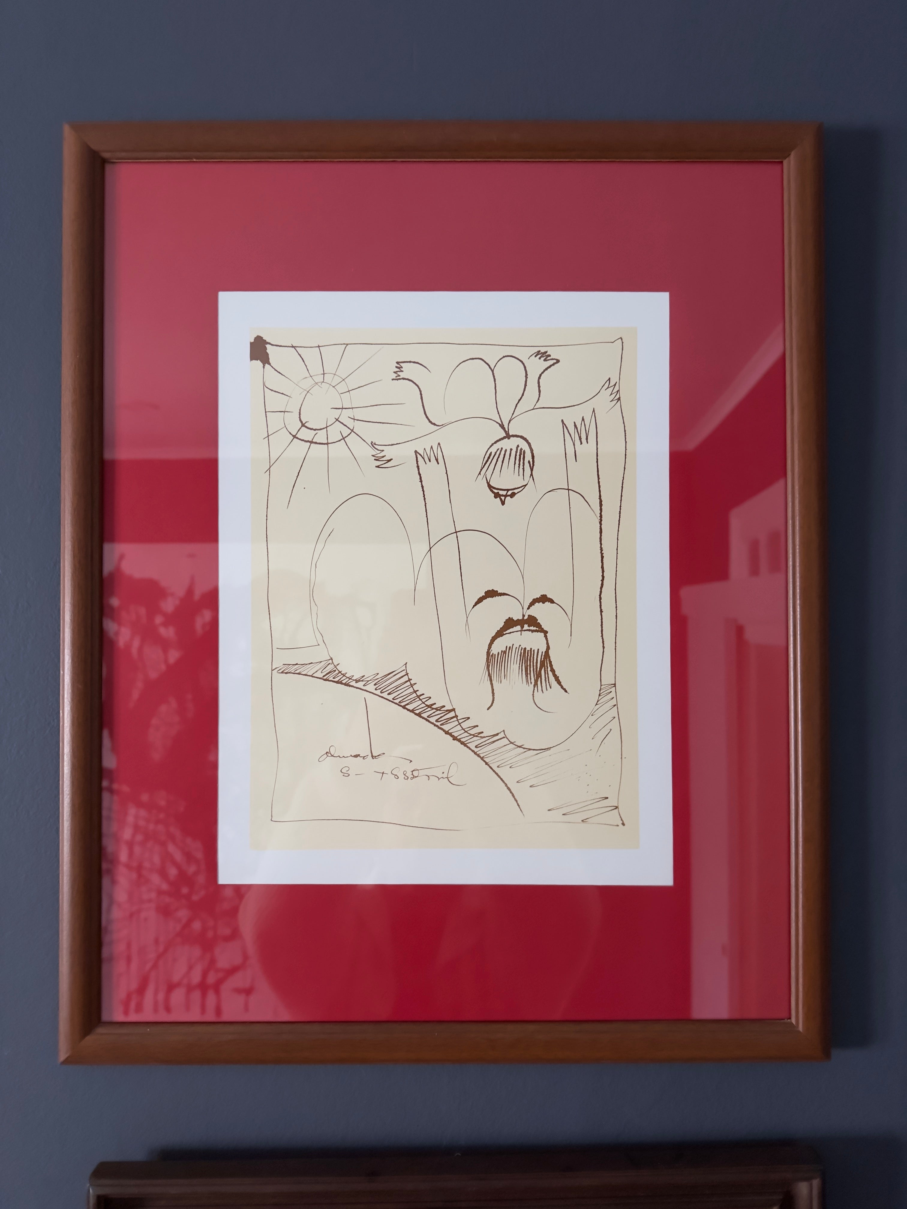 Quadro / Gravura "Maternidade" de Almada Negreiros