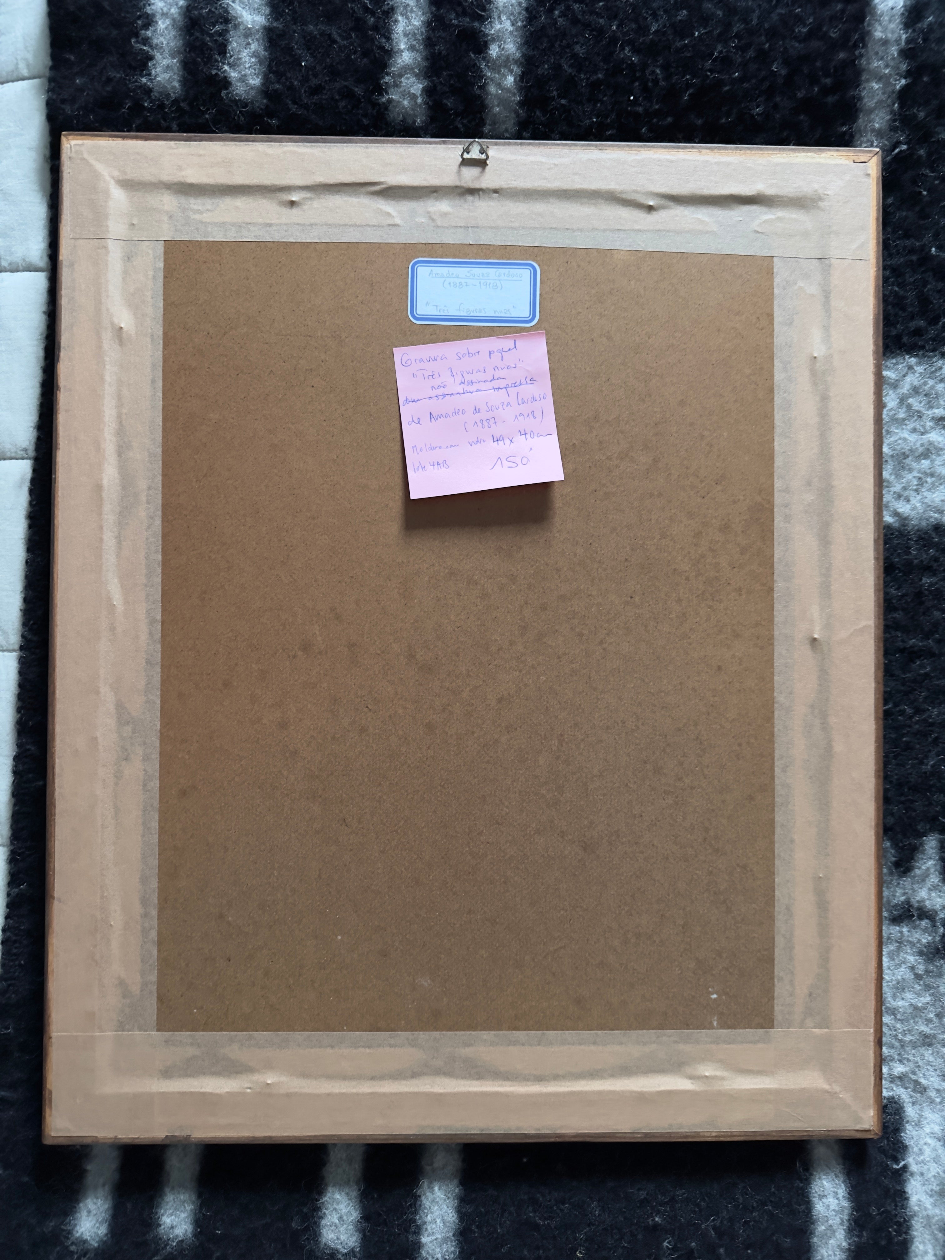 Quadro / Gravura "Três figuras nuas" de Amadeo de Souza Cardoso