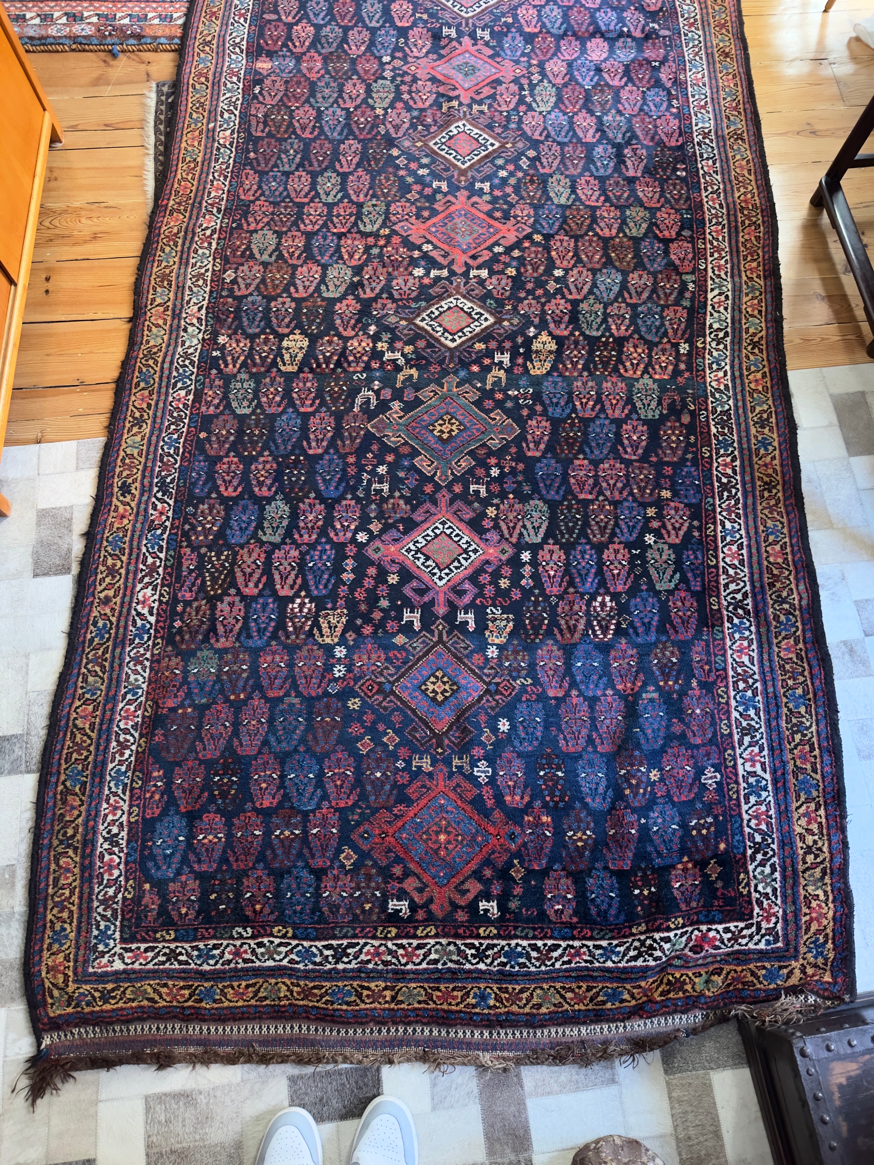 Tapete persa / Médio Oriente em fio de lã