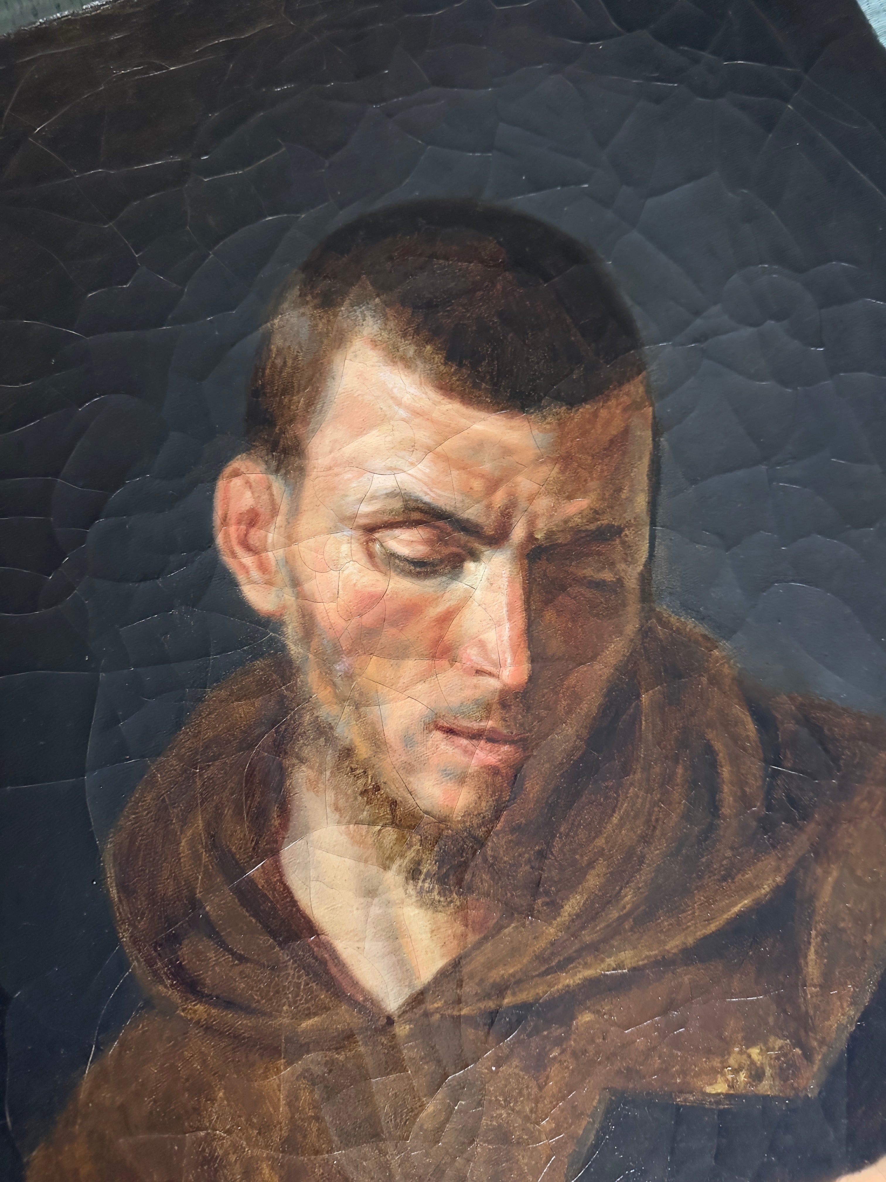 Quadro / Pintura Frade do Século XVIII / Arte Sacra