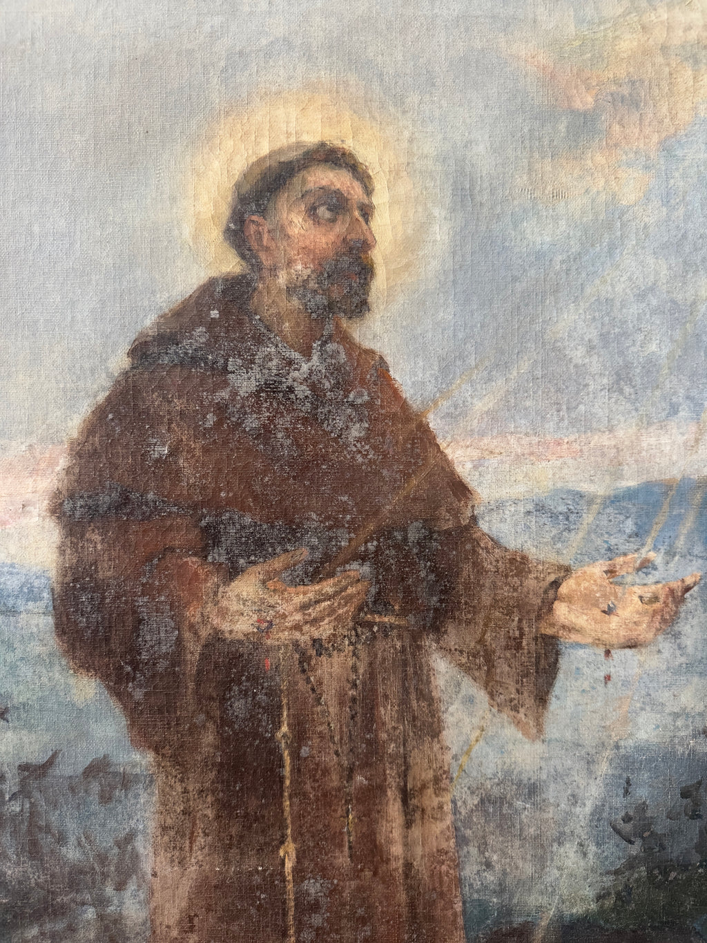 Quadro / Pintura de Santo / São Francisco de Assis de Acácio Lino