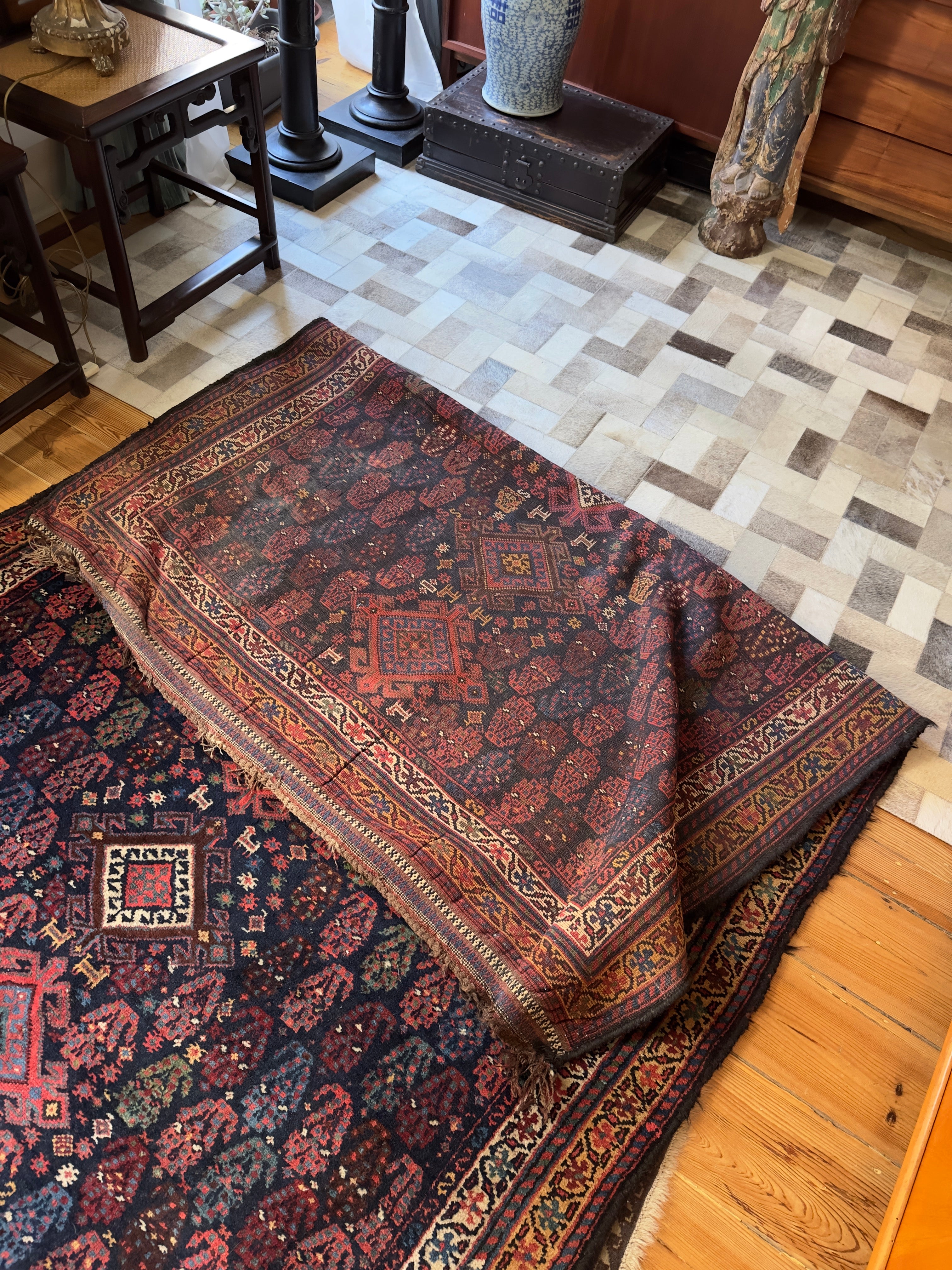 Tapete persa / Médio Oriente em fio de lã