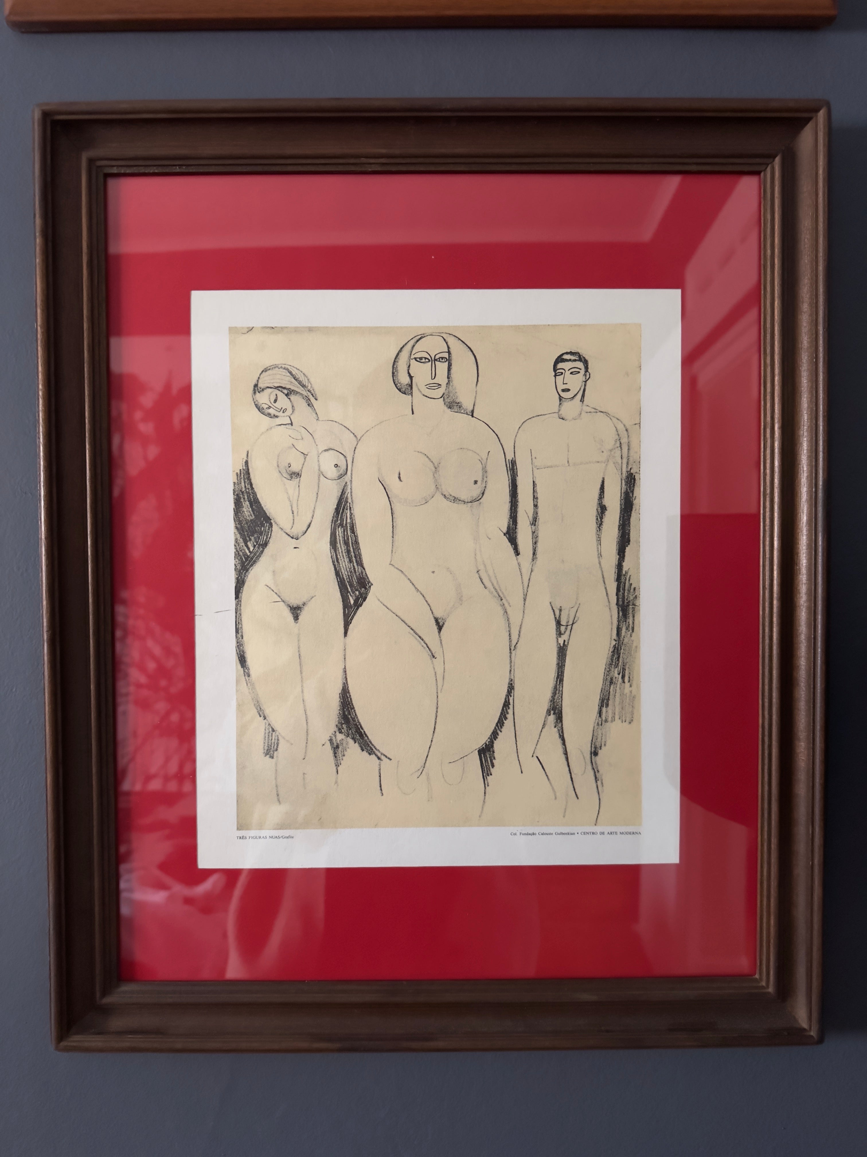 Quadro / Gravura "Três figuras nuas" de Amadeo de Souza Cardoso