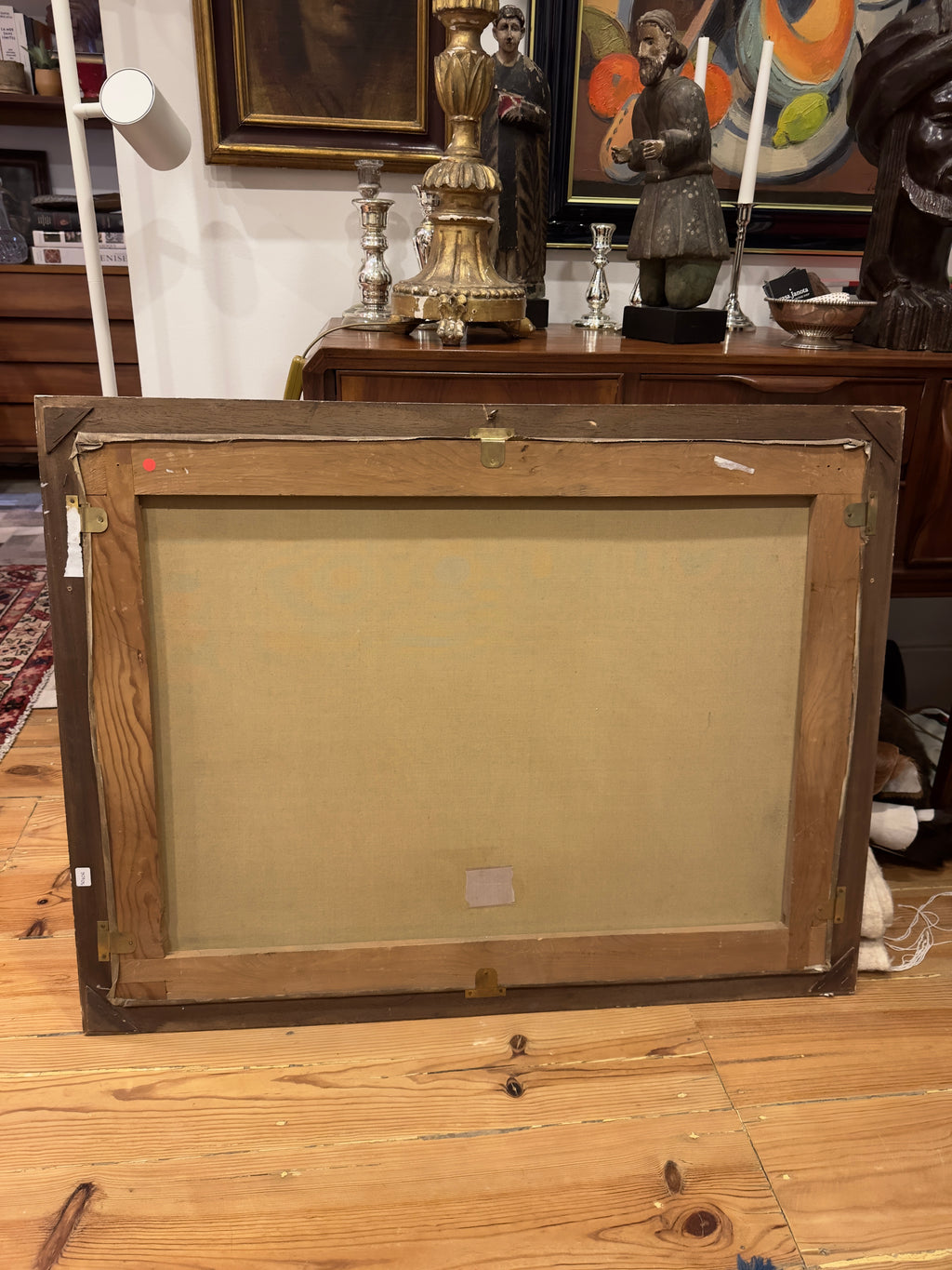 Quadro / Pintura de Pássaros, Flores e Ruínas ao gosto do Século XVII