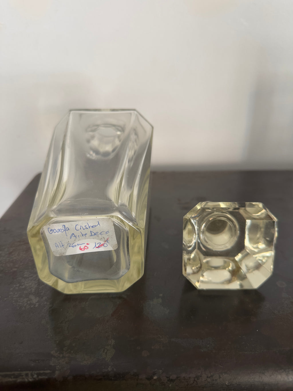 Cristal / Garrafa licor Arte Deco