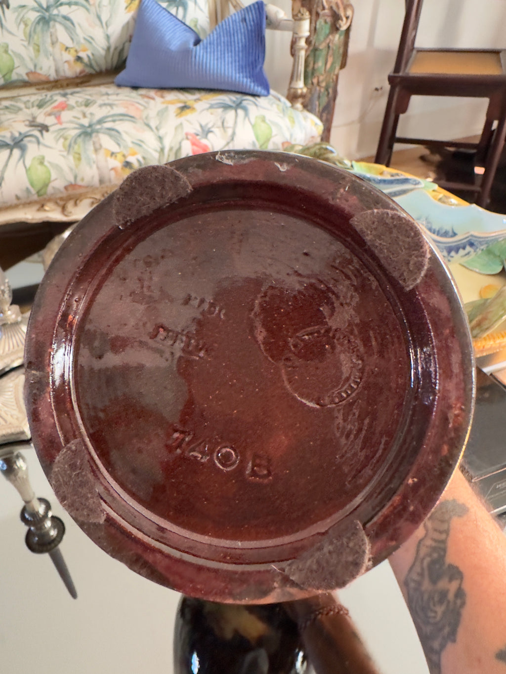 Vaso / Jarra em faiança Bordallo Pinheiro dos Anos 50-60