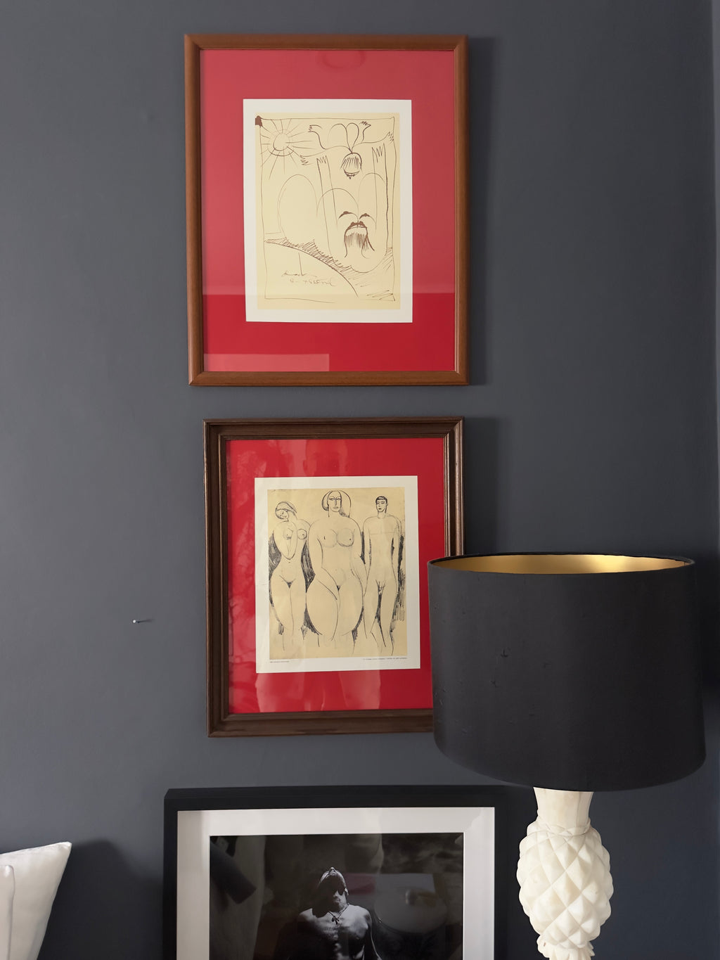 Quadro / Gravura "Maternidade" de Almada Negreiros