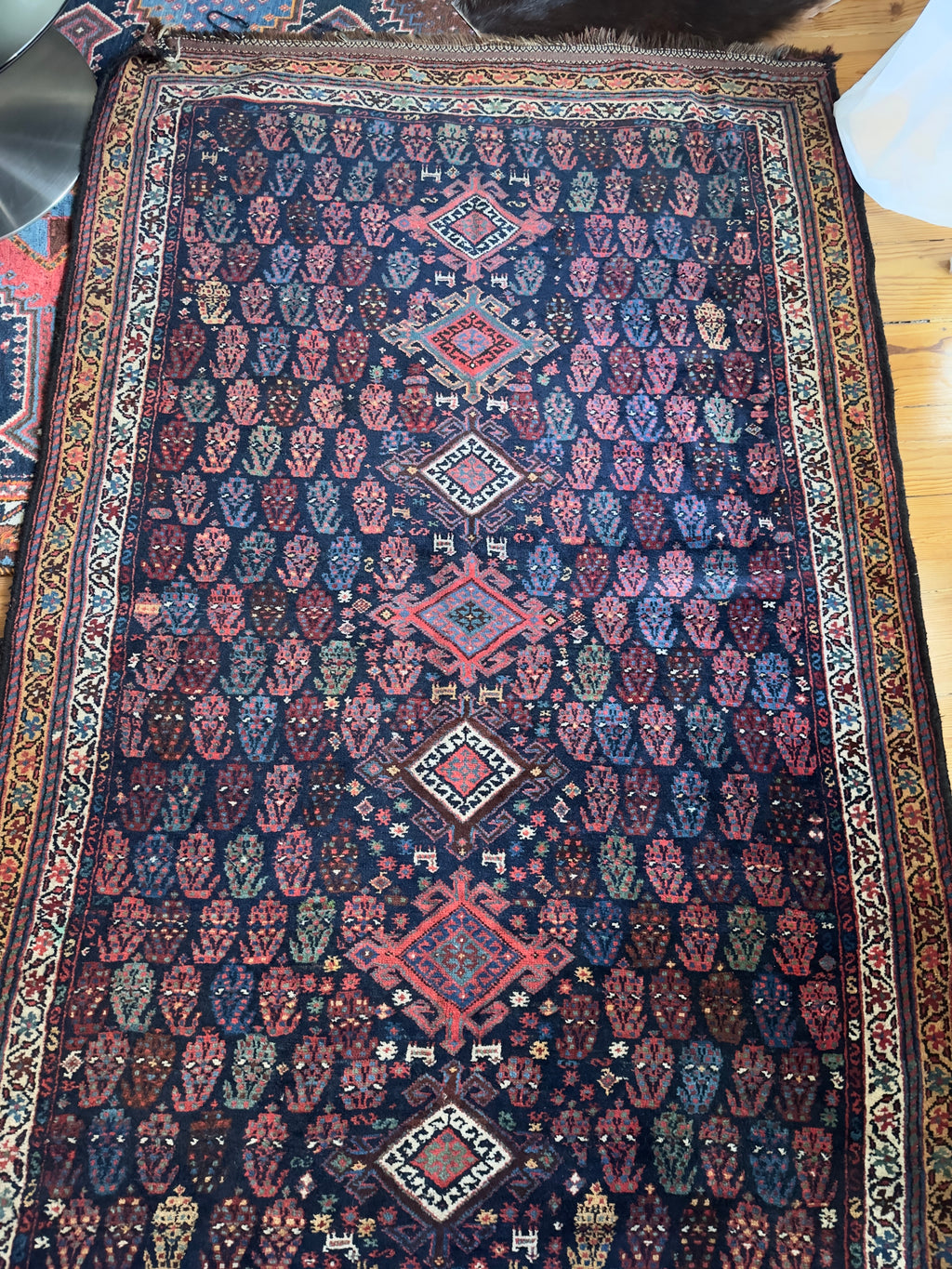 Tapete persa / Médio Oriente em fio de lã