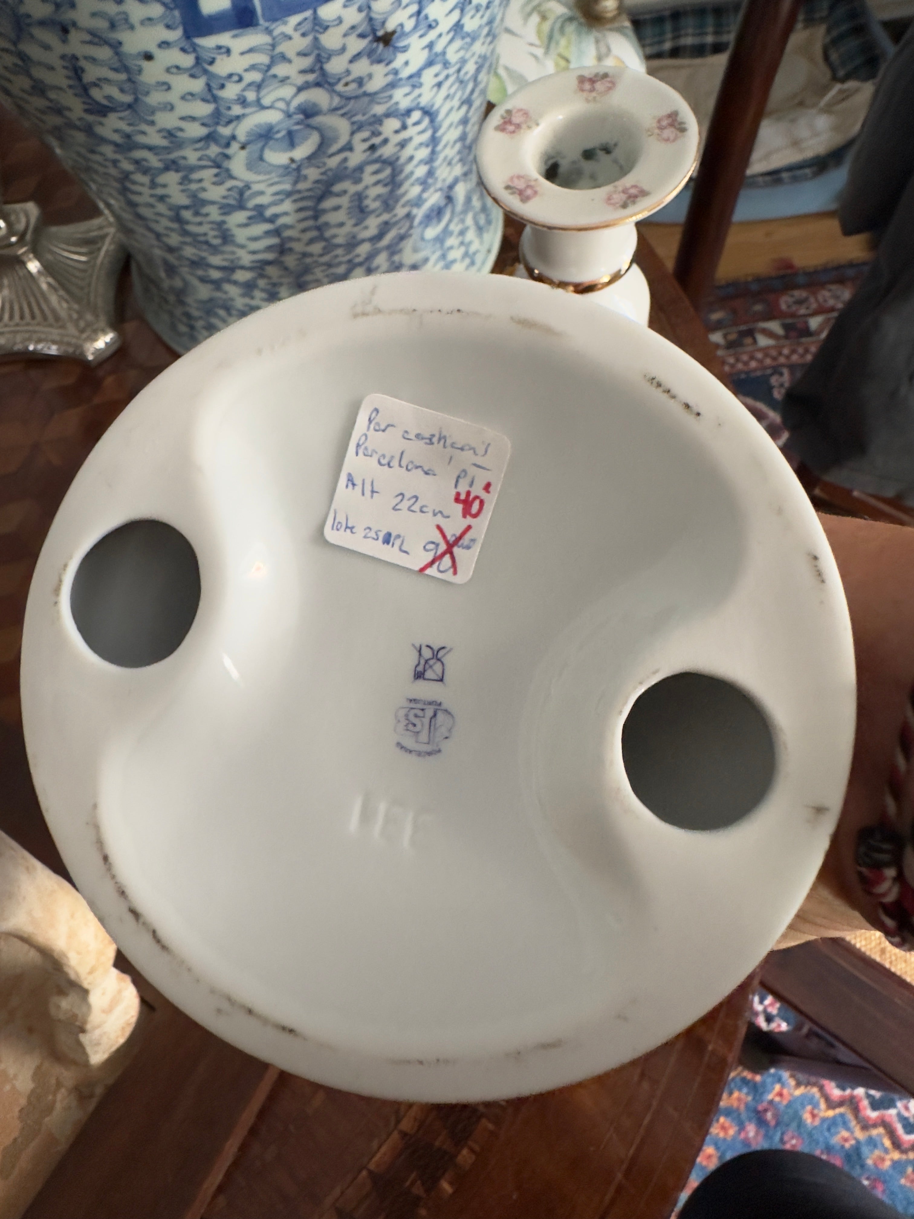 Porcelana / par castiçais